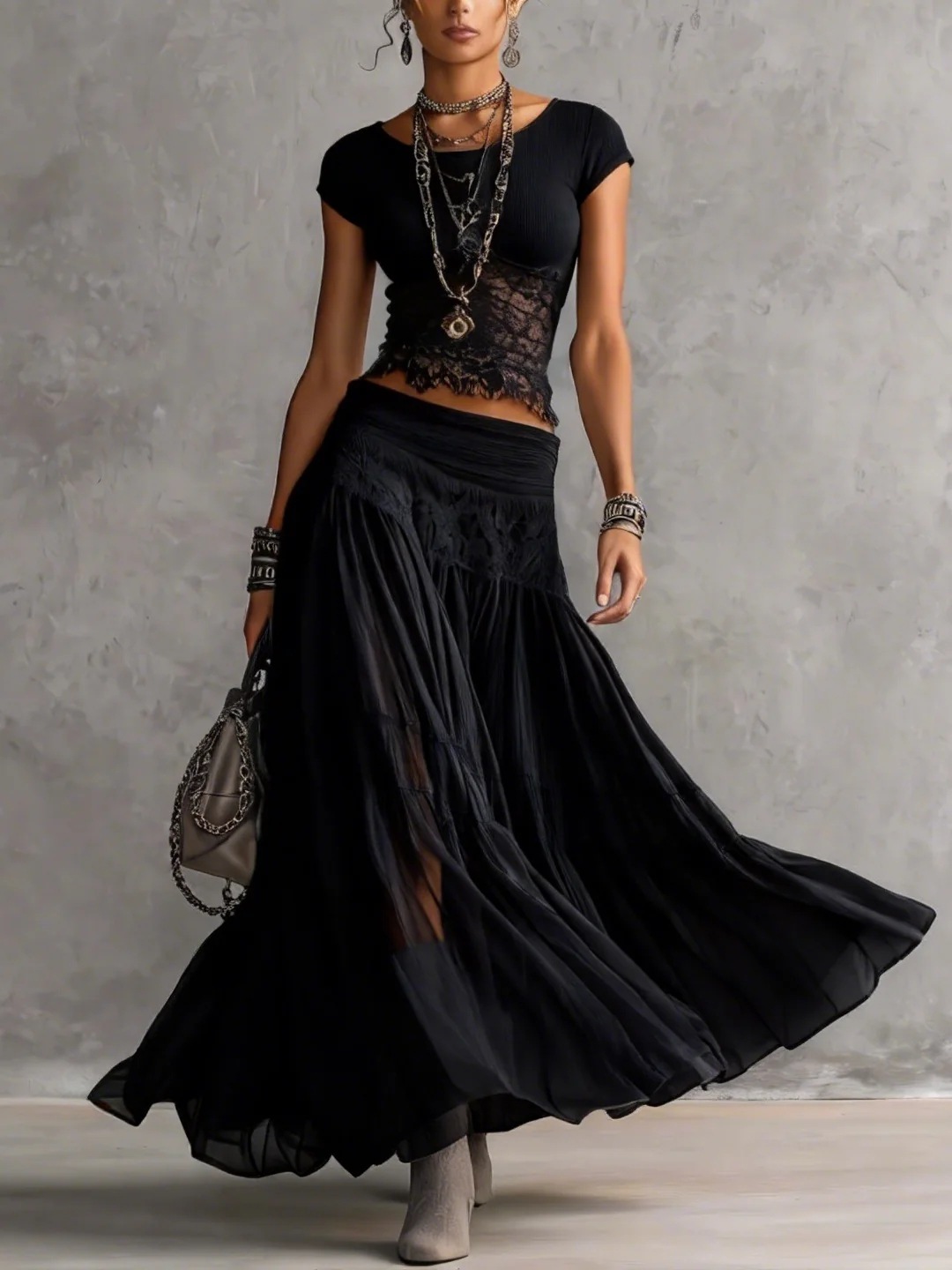 Summer Clothing Y2K - Conjunto Feminino Elegante de Duas Peças: