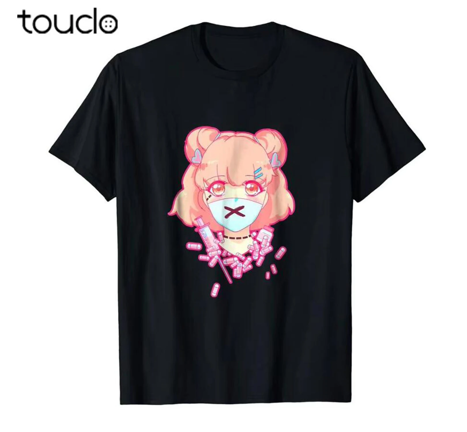 Summer Clothing Brands - Camiseta Masculina Pastel Menhera Anime Pills