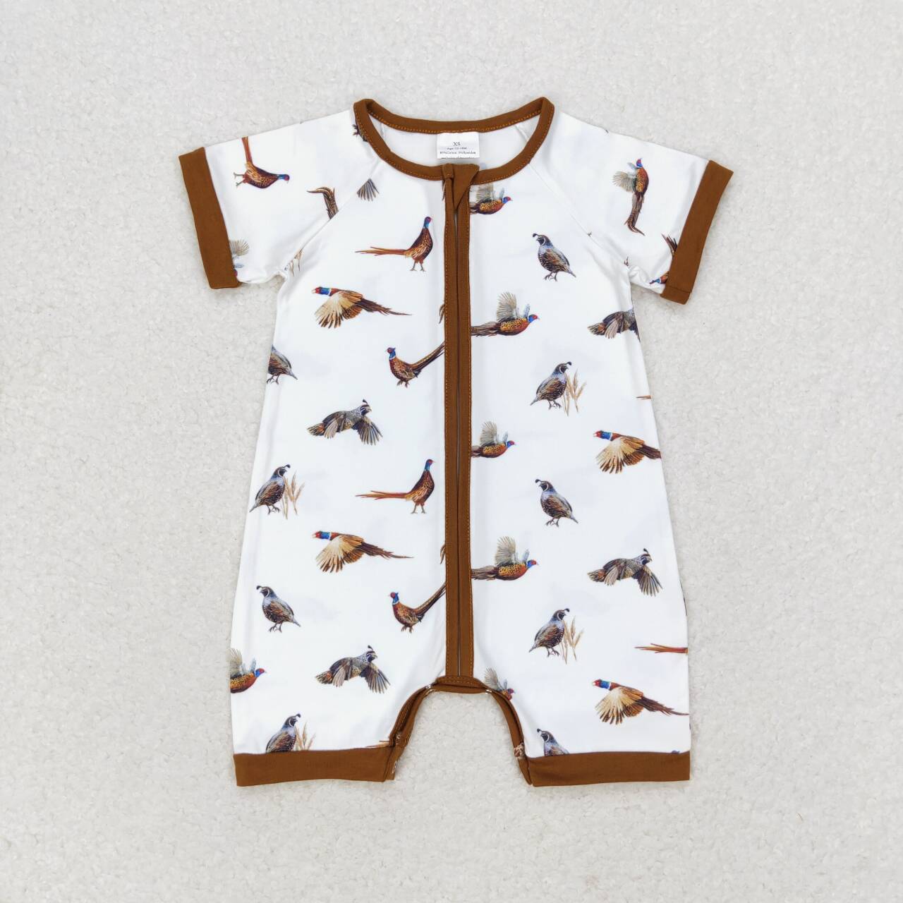 Summer Duck Clothing - Macacão de pato infantil, Zipper Brown
