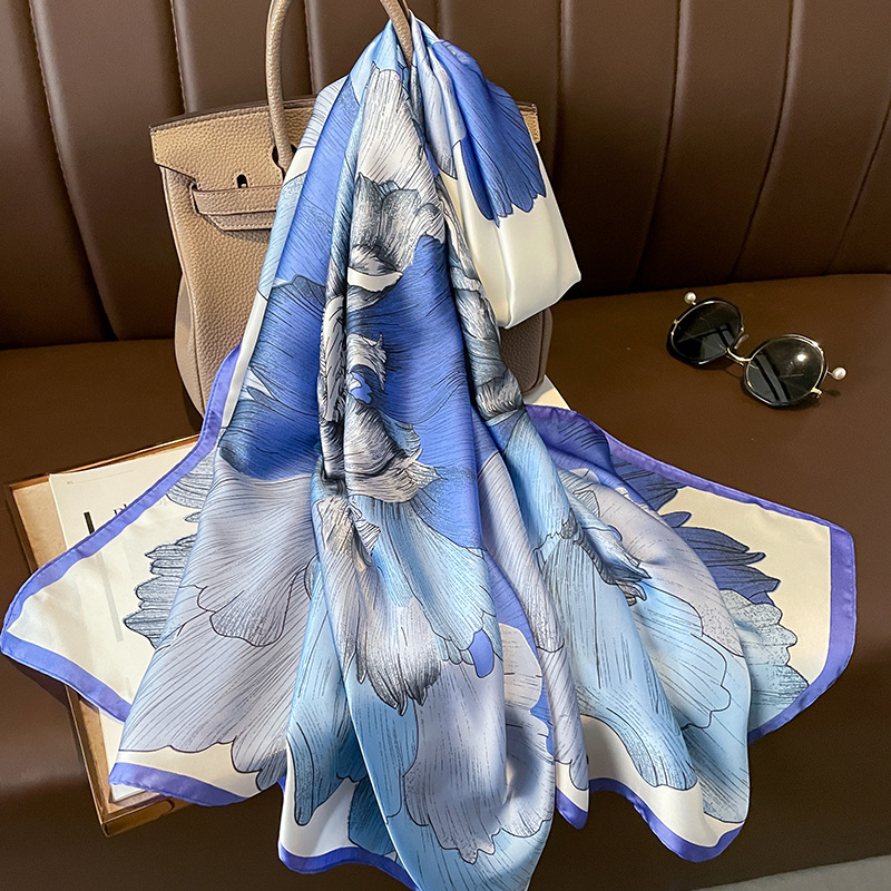 Summer Clothing Hijab - 2023 espanha luxo lenço de seda