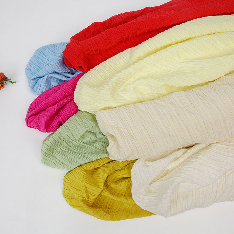Soft Summer Yellow Clothing - Tecido plissado de chiffon liso por