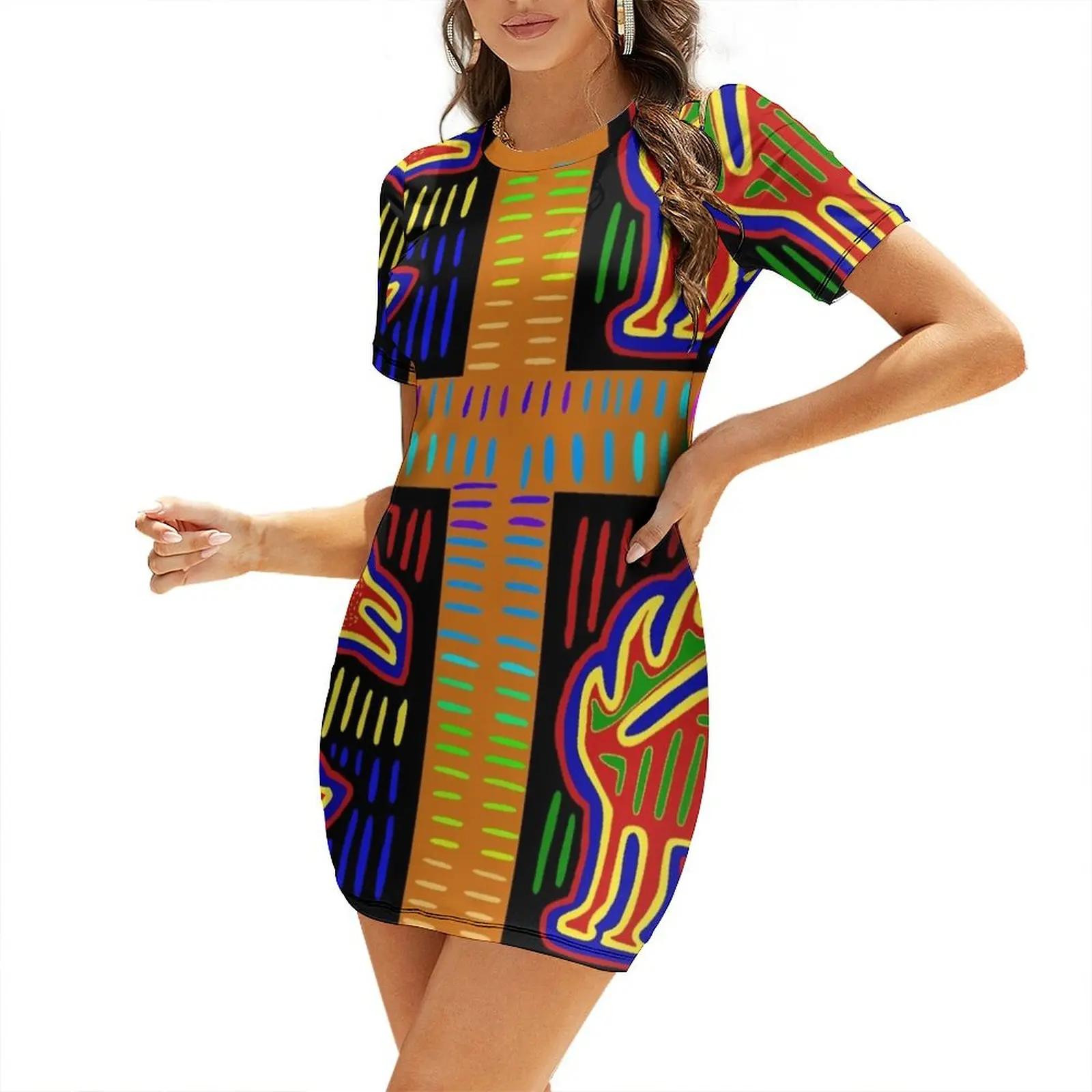Indian Summer Vintage Clothing - Vestido Feminino Vintage Kuna Indian Caballo