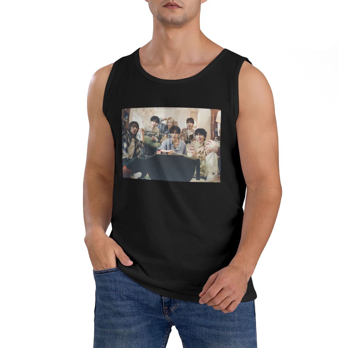 Summer Clothing Next - Camiseta Sem Mangas KPOP Boy Next