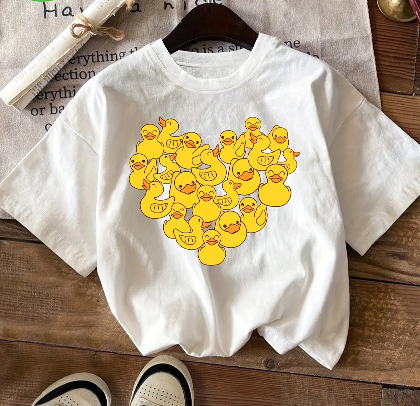 Summer Duck Clothing - Camiseta Casual Feminina de Manga Curta