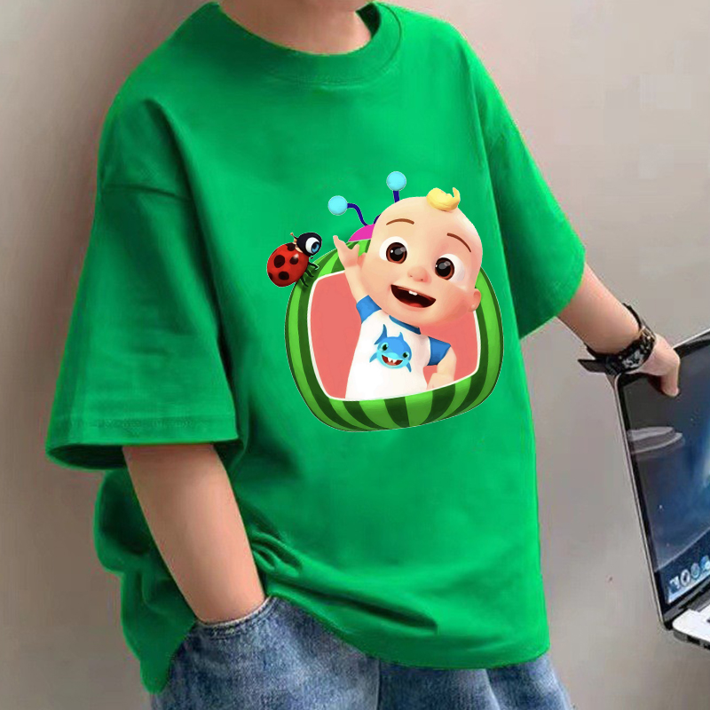 Summer Clothing Girls - Cocomelons camisetas de bebê anime algodão