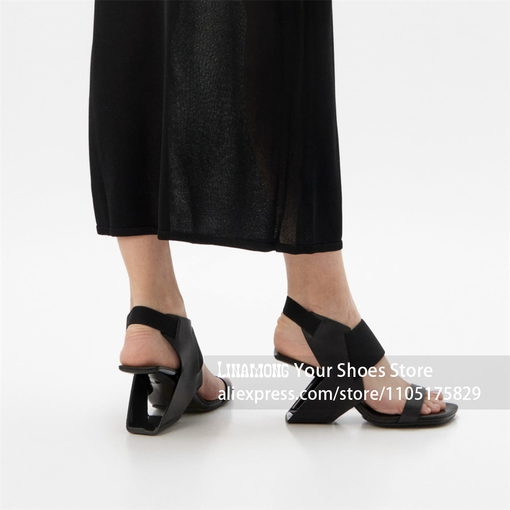 Sandálias de Salto Geométrico  - Summer Clothing For Petite Women avaliação e preço