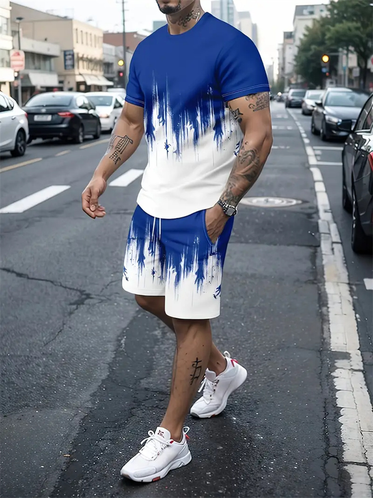 Conjunto de T-shirt com Textur - Summer Clothing Styles Men avaliação e preço