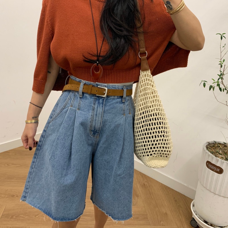 Calças Jeans Curtas Femininas  - Summer Clothing Y2K avaliação e preço