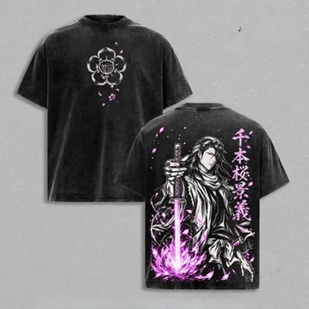 Camiseta Kuchiki Byakuya BLEAC - Vintage Summer Clothing Men avaliação e preço
