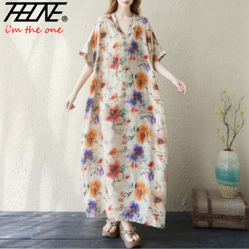 Vestido maxi estampa floral fe - Indian Summer Vintage Clothing avaliação e preço