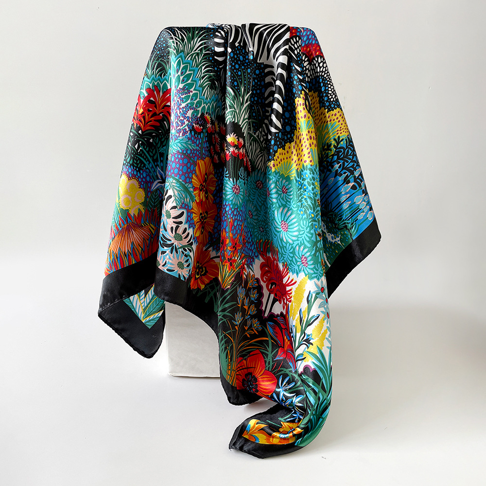 Lenço Quadrado de Seda Feminin - Summer Clothing Hijab avaliação e preço