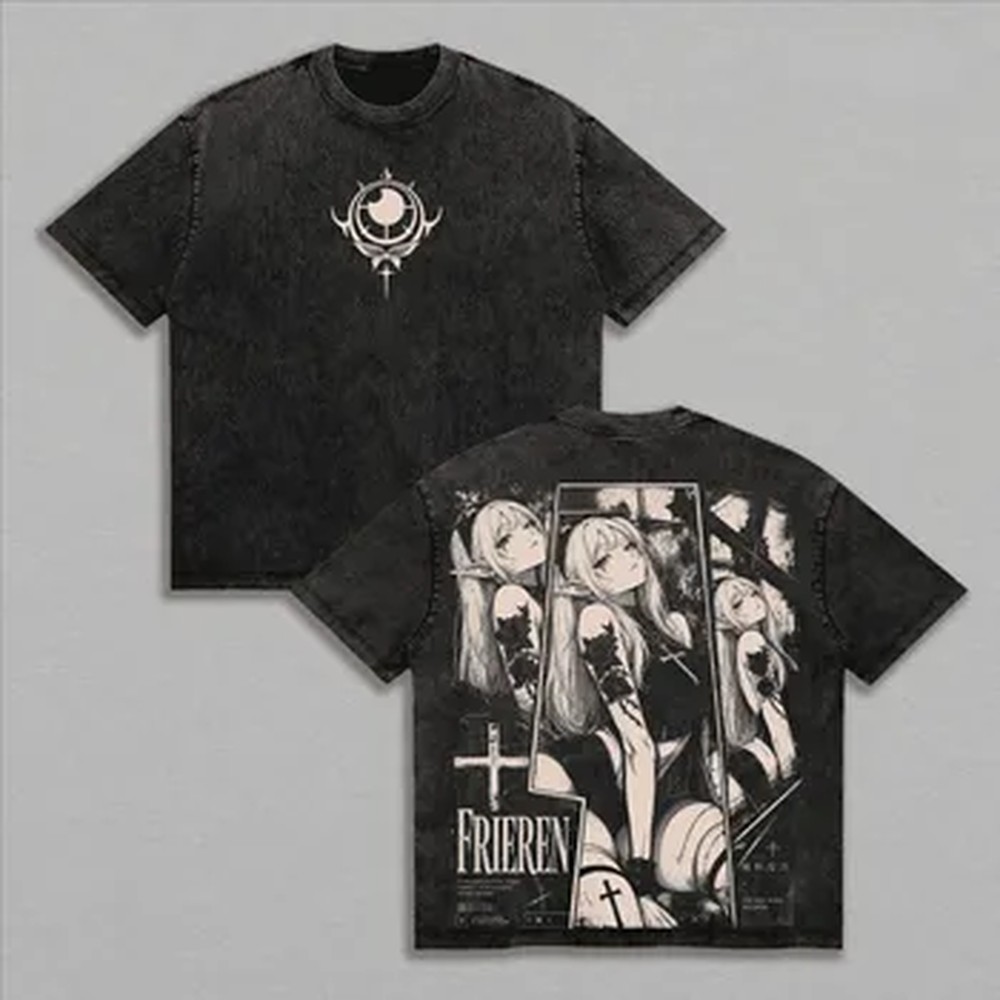 Camiseta Fashion Y2k Frieren c - Vintage Summer Clothing Men avaliação e preço