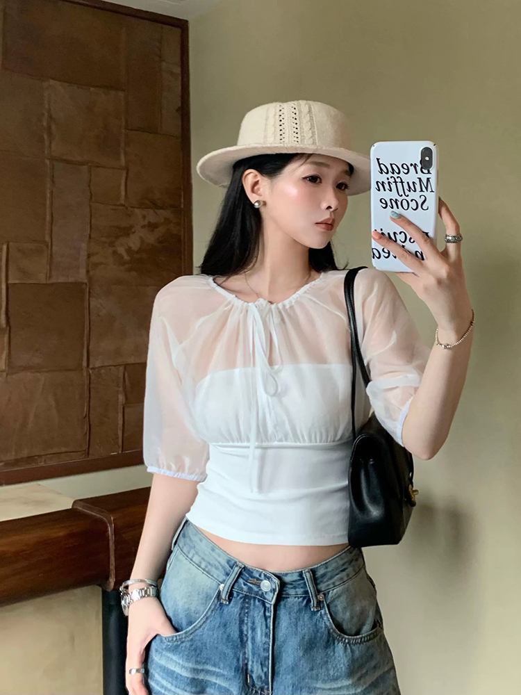Blusa com Painéis de Seda Mulb - Summer Clothing Y2K avaliação e preço