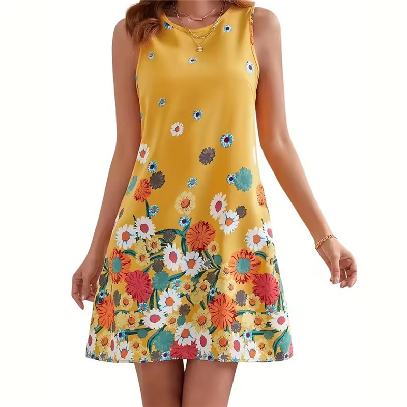Vestido Floral Amarelo Sem Man - Soft Summer Yellow Clothing avaliação e preço