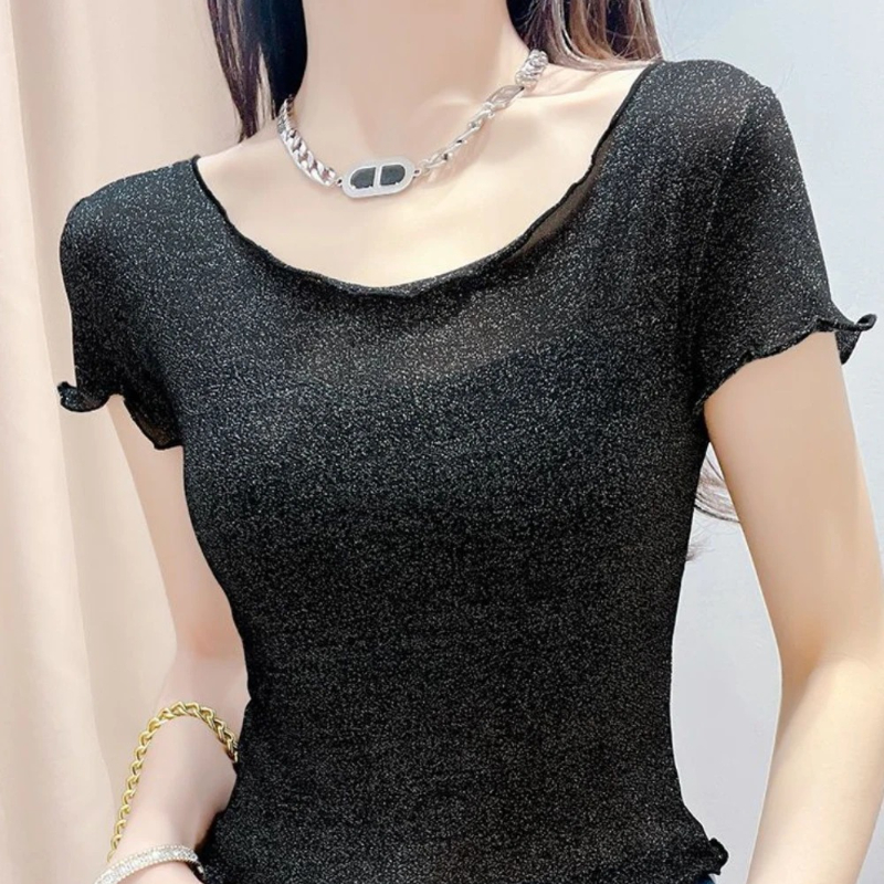 Camiseta Feminina de Manga Cur - Summer Clothing Reviews avaliação e preço