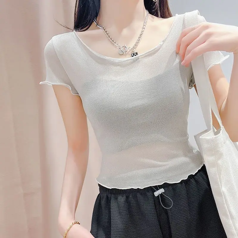 Camiseta Feminina de Manga Cur - Summer Clothing Reviews avaliação e preço