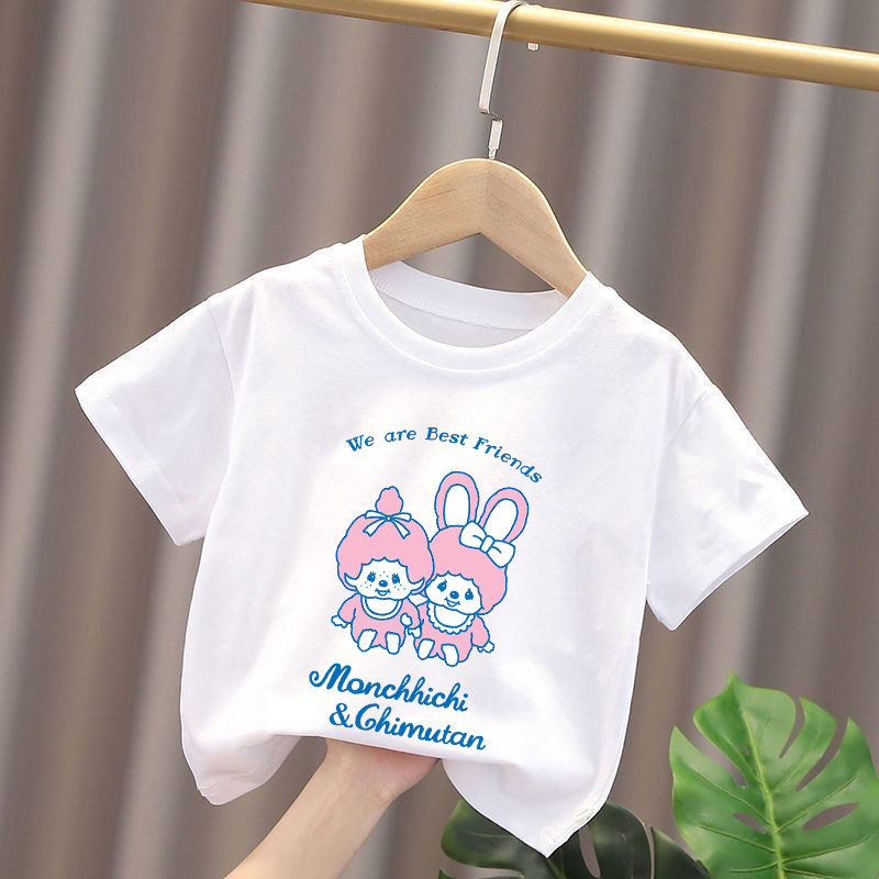 Camisetas infantis monchhichi, - Summer Clothing Girls avaliação e preço