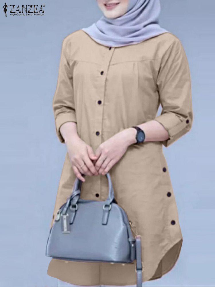 Camisa de Primavera ZANZEA 202 - Summer Clothing Hijab avaliação e preço