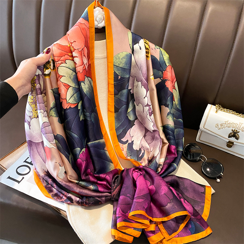 Lenço de seda luxuoso para mul - Summer Clothing Hijab avaliação e preço