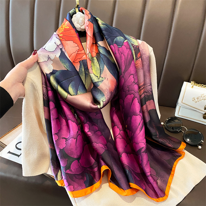 Lenço de seda luxuoso para mul - Summer Clothing Hijab avaliação e preço
