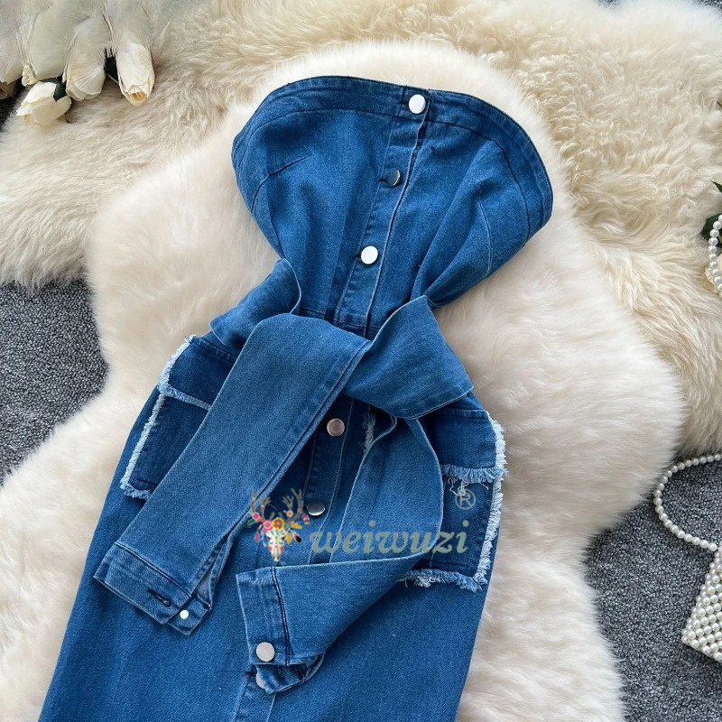 Vestido Jeans Feminino Retrô T - Summer Clothing Y2K avaliação e preço