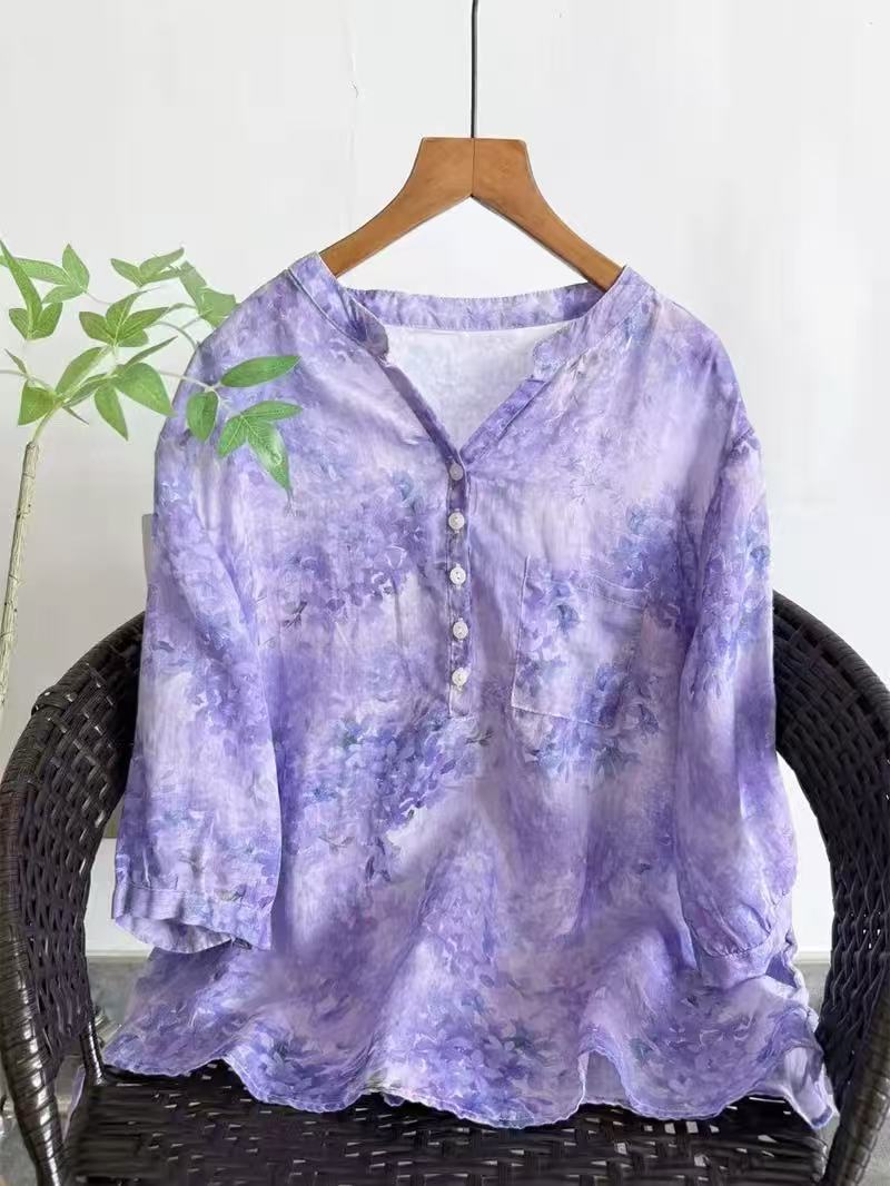 Camisas 100% Ramie para mulher - Summer Clothing In Japan avaliação e preço