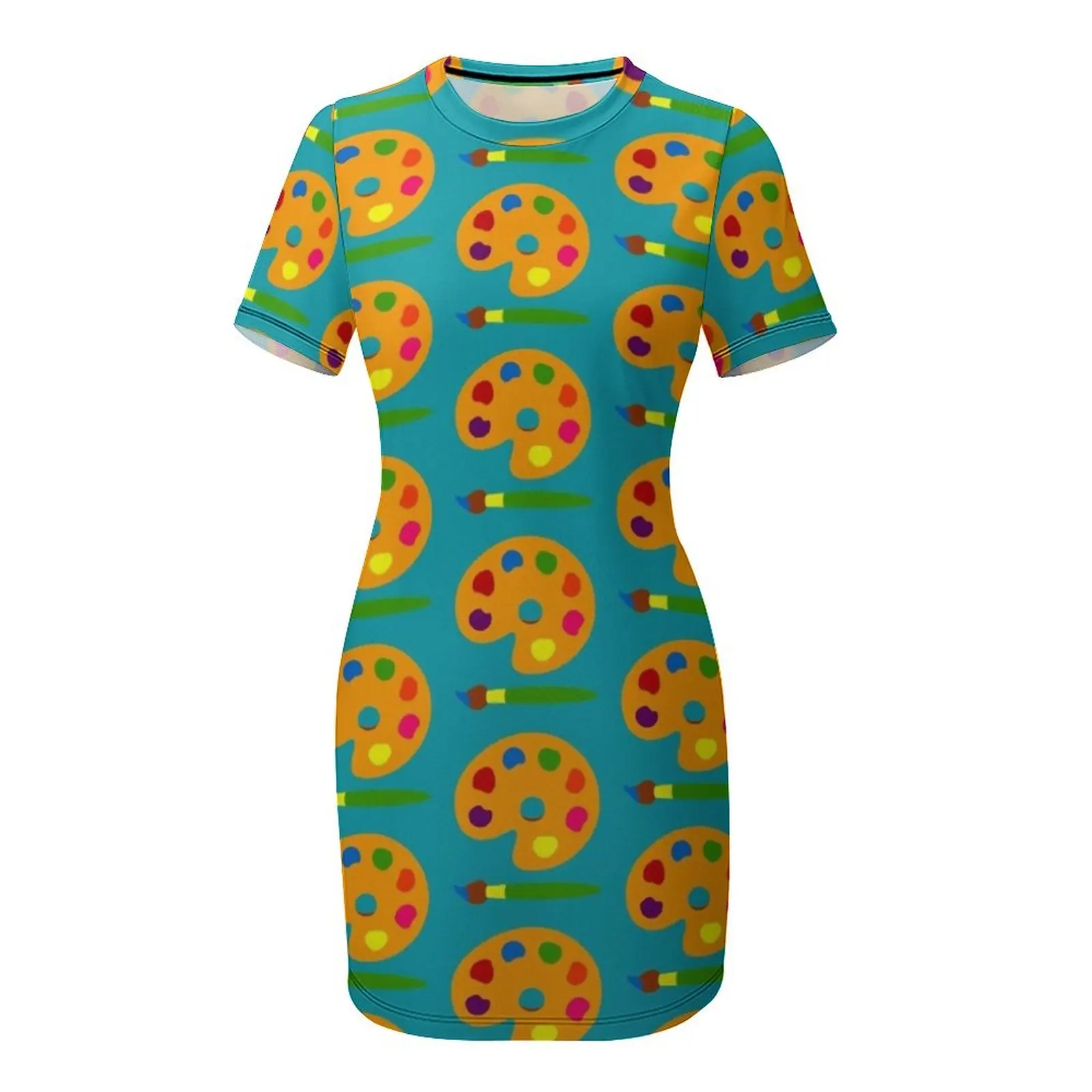 Vestido de Manga Curta com Est - Summer Clothing Palette avaliação e preço